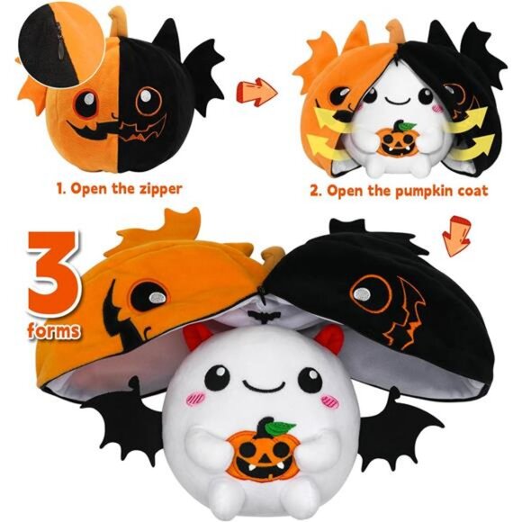 Halloween Plush Toys, Stuffed Animal Plush Pillow, Pumpkins Ghosts Halloween - Picture 4 of 7